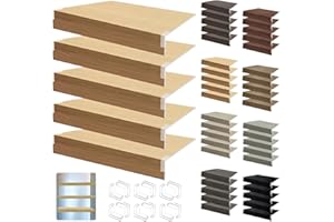 Wire Rack Covers for Shelves 23×12 Inch, 5 PCS Faux Wood Shelf Covers for Wire Shelving, 3 in High Wires Shelving Cover (Not 