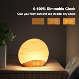 REACHER Sunrise Alarm Clock Wake Up Light 26 Sounds 0-100% Dimmer Night Light view 4
