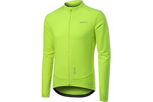 BERGRISAR Men's Long Sleeve Cycling Jersey Spring Fall Road Bike Shirt Biking Bicycle Mountain Bike Jersey