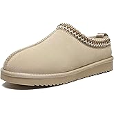 Meik Mangni Women's Slippers Genuine Suede Platform Mini Boots Mens Faux Fur Warm Lining Winter Mules Cozy Warm House Shoes Indoor and Outdoor