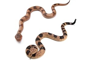 Porgaten Fake Snakes Rubber Snake Realistic Keep Birds Away, 2 Packs Plastics Snake That Look Real for Garden Props to Keep Birds Away, Novelty Toys for Playing Jokes Snake Toys for Party Favors