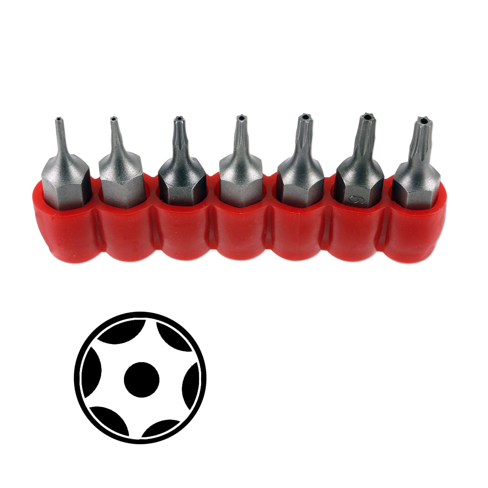 Pro Tool 7pc Mini TORX Star Tamper Resistant Bits