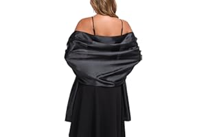 TONGFANTFL Shawls and Wraps for Evening Dresses Satin Women Long Scarf Wedding Guest Shawl