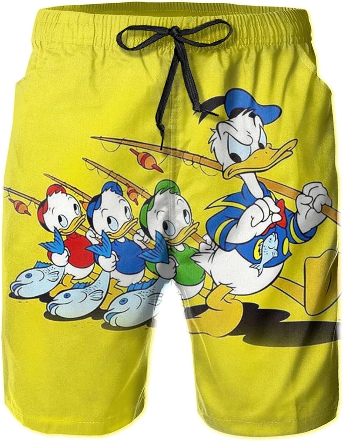 Donald Duck Mens Short Swim Trunks Quick Dry Surf Beach Shorts Swimsuit