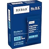 RXBAR Protein Bars, Protein Snack, Snack Bars, Blueberry, 9.1oz Box (5 Bars)