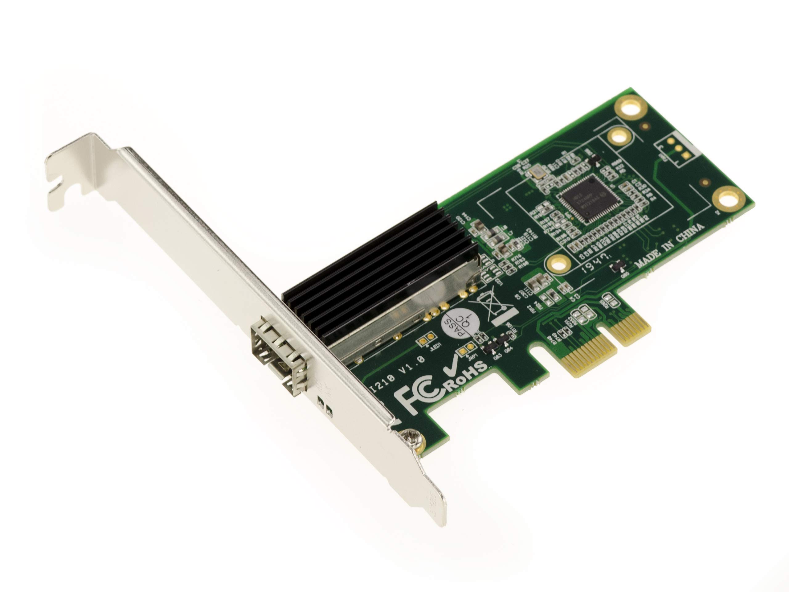 KALEA-INFORMATIQUE PCIe x1 1G Gigabit Lan Ethernet SFP Network Controller Card with Intel WGI210AS Chipset - Audio Video Bridging AVB Support