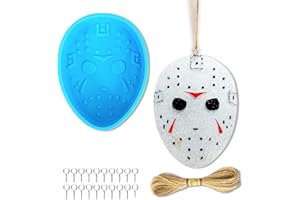 Rifanda Halloween Car Freshie Molds, Horror Face Silicone Molds for Freshie Car Freshies Supplies Car Freshies Kit Clay Silicone Candle Soap Molds for Car Home Decoration