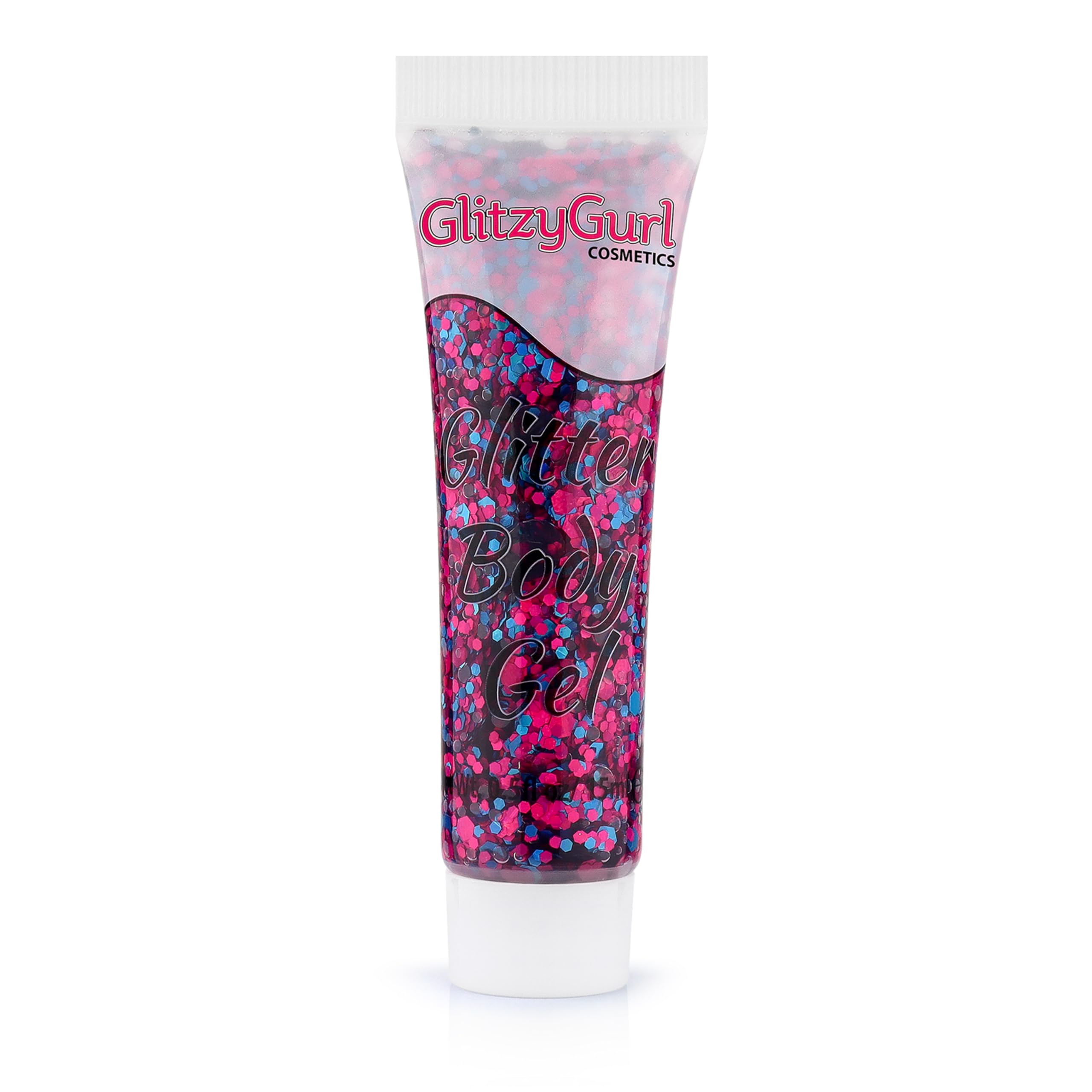 GlitzyGurl Holographic Glitter Face & Body Gel, 50ml, Pink