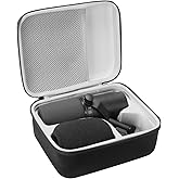 SnawikiBag Hard Carrying Case Compatible with Shure SM7B/MV7/SM7dB/MV7+/MV7X Vocal Dynamic Microphone (Black)