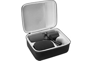 SnawikiBag Hard Carrying Case Compatible with Shure SM7B/MV7/SM7dB/MV7+/MV7X Vocal Dynamic Microphone (Black)
