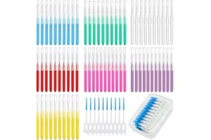ewinever 290Pieces Interdental Brush, Toothpicks Tooth Flossing Head Oral Dental Hygiene Brush,Teeth Cleaner Dental Floss Stick Tooth Cleaning Tool