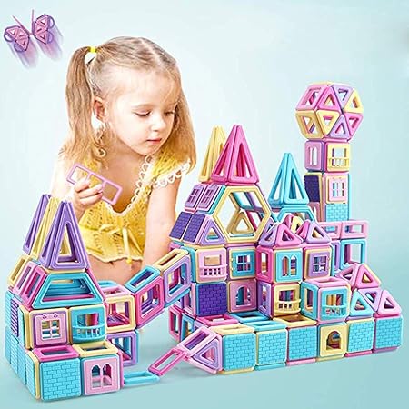 Bloques magnéticos de construcción de Juguete, 85 Piezas, Juego de construcción de diseño magnético, Juguete de construcción de plástico, Bloques magnéticos, Juguetes educativos para Regalo de niños: Amazon.es: Hogar