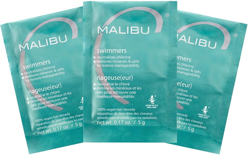 Malibu C Swimmers Wellness Remedy & After Pool Hair Care - Restoring & Hydrating Swim Treatment with Vitamin C Complex - Prot