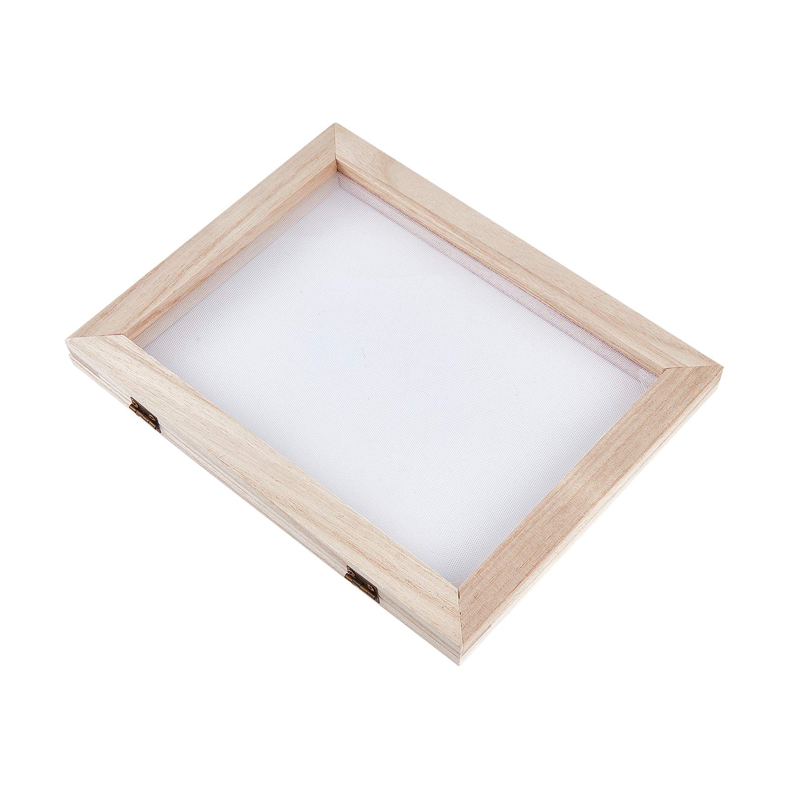 SUPERFINDINGS 1pc Wooden Paper Making Moulds Frame Screen Tool 25x19cm Paper Making Frame and Deckle for Dried Flower Handcraft DIY Paper Crafts