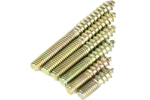 110pcs M4 Double Ended Screw Dowel Screw Iron Zinc Plating Hanger Bolt Woodworking Furniture Connector, Combination Screw