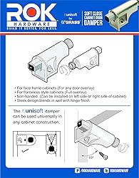 10 Pack Rok Hardware Soft Close Damper for Cabinet