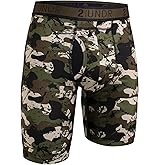 2UNDR Men's Sport Shift 9" Long Leg Underwear, Army, Medium