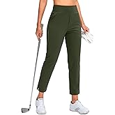 YYV Women's Golf Pants Stretch Work Ankle Pants High Waist Dress Pants with Pockets for Yoga Business Travel Casual