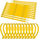 TECGON 1000 Pack Plastic Tamper Seals Fire Extinguisher Tags Security Tags Seals Safety Numbered Zip Ties Labels Safety Disposable Self Locking Signage 9.84 inch Length