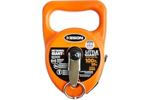 Keson G100 Little Giant Chalk Line Reel, 12-Ounce Chalk Capacity, 100-Foot