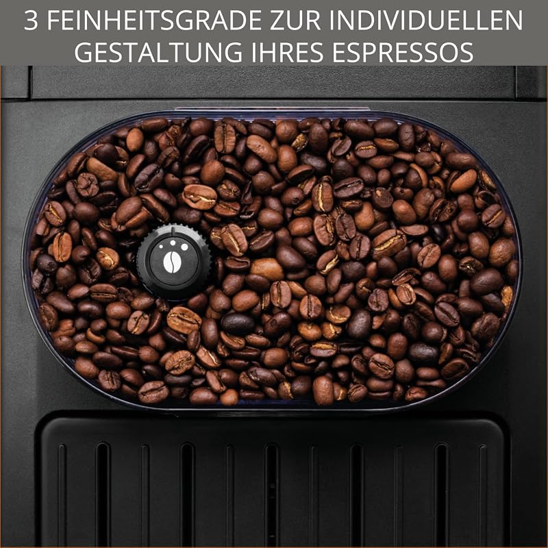 Essential EA810870 Macchina per caffe espresso, Riscaldamento rapido, Beccuccio caffè regolabile, 1450W, Nero