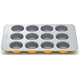 Caraway Non-Stick Ceramic 12-Cup Muffin Pan - Naturally Slick Ceramic Coating - Non-Toxic, PTFE & PFOA Free - Perfect for Cup