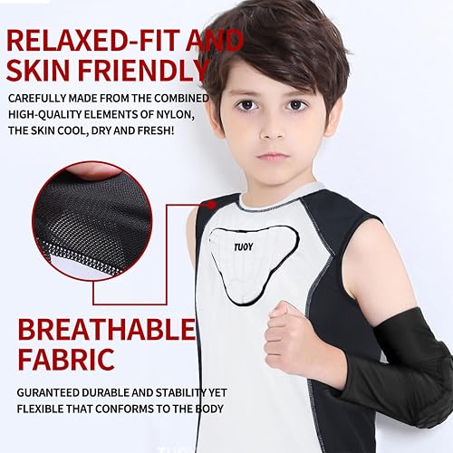 Padded Compression Shirt Chest Protector - Heart Guard For Sports Protection