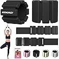 Pilates Wrist Ankle Weights for Women, Wearable Strong Arm & Leg Weights Set of 2(1 lb/2.2 lbs Each), Adjustable Ankle Weights for Walking, Yoga, Dance, Barre, Gym