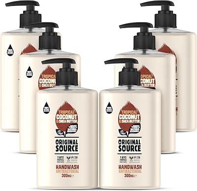 Original Source Coconut & Shea Butter Handwash 6 x 300ml Vegan Antibacterial
