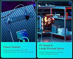 ODK 40 Inch Small L Shaped Gaming Computer Desk