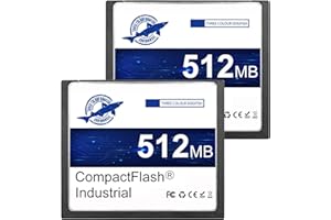 Dogfish 2 Pack 512MB Compact Flash Memory Card High Performance Industrial CF Type I Card FAT16 for Industrial Equipment and 