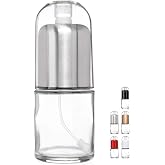 CHEFVANTAGE Olive Oil Sprayer and Oil Mister Elegant Glass Bottle with Clog-Free Filter &amp; Leak Proof Top - Stainless Steel
