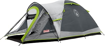Coleman Darwin 2 Person Tent - Compact Dome, 3000mm Waterproof, Grey
