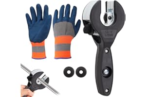 Ratcheting Tube Cutter in Narrow Space, Premium Pipe Cutters(1/4in to 7/8in) for Copper, Brass and Aluminum, Together with 3 