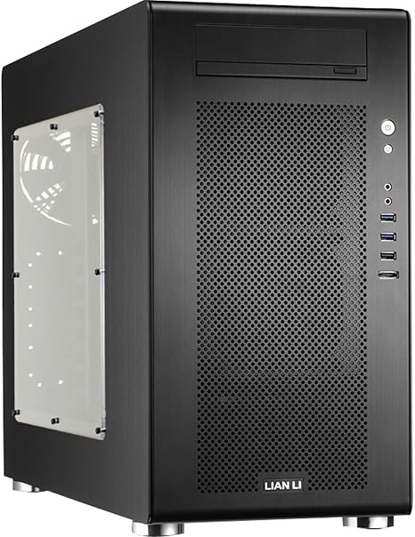 Lian Li PC-V750B Midi-Tower - Caja de ordenador con ventana lateral (eATX, 1 bahía externa