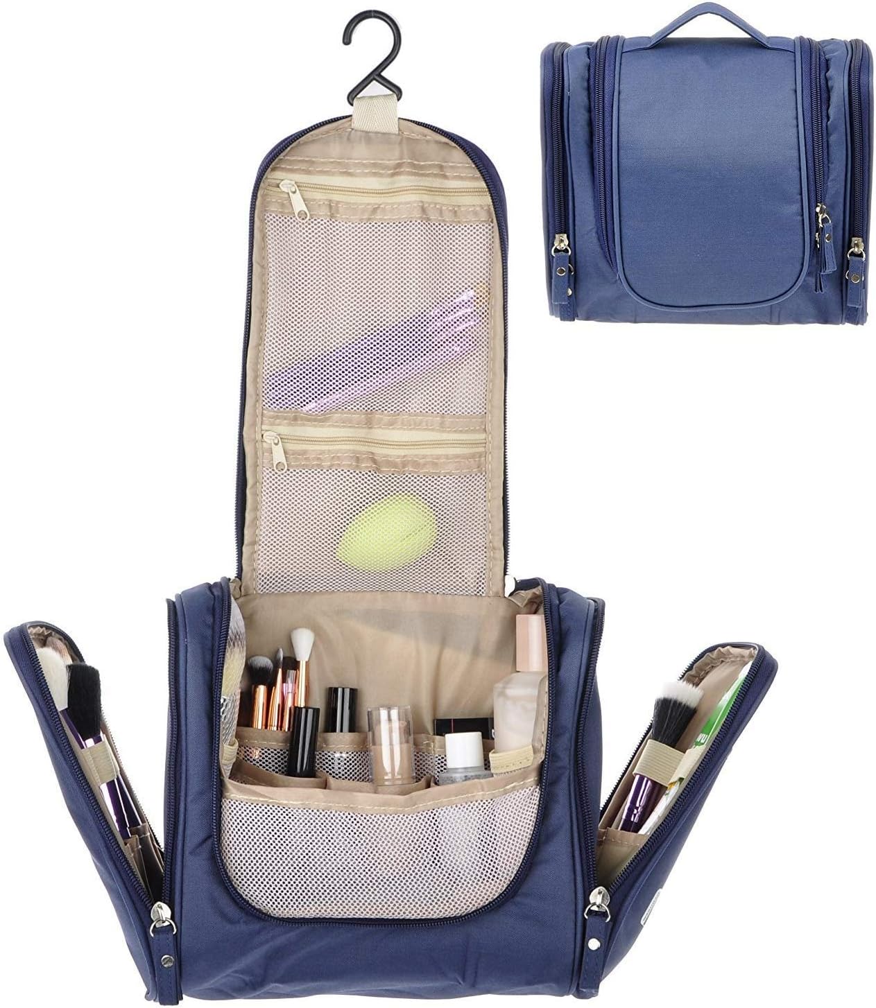 UCRAVO® Multifunctional Travel Bag Extra Large Makeup Organiser Cosmetic Case Household Grooming Kit Storage Travel Kit Pack with Hook,Travel bag for women travel, makeup bag (MULTI COLOR)