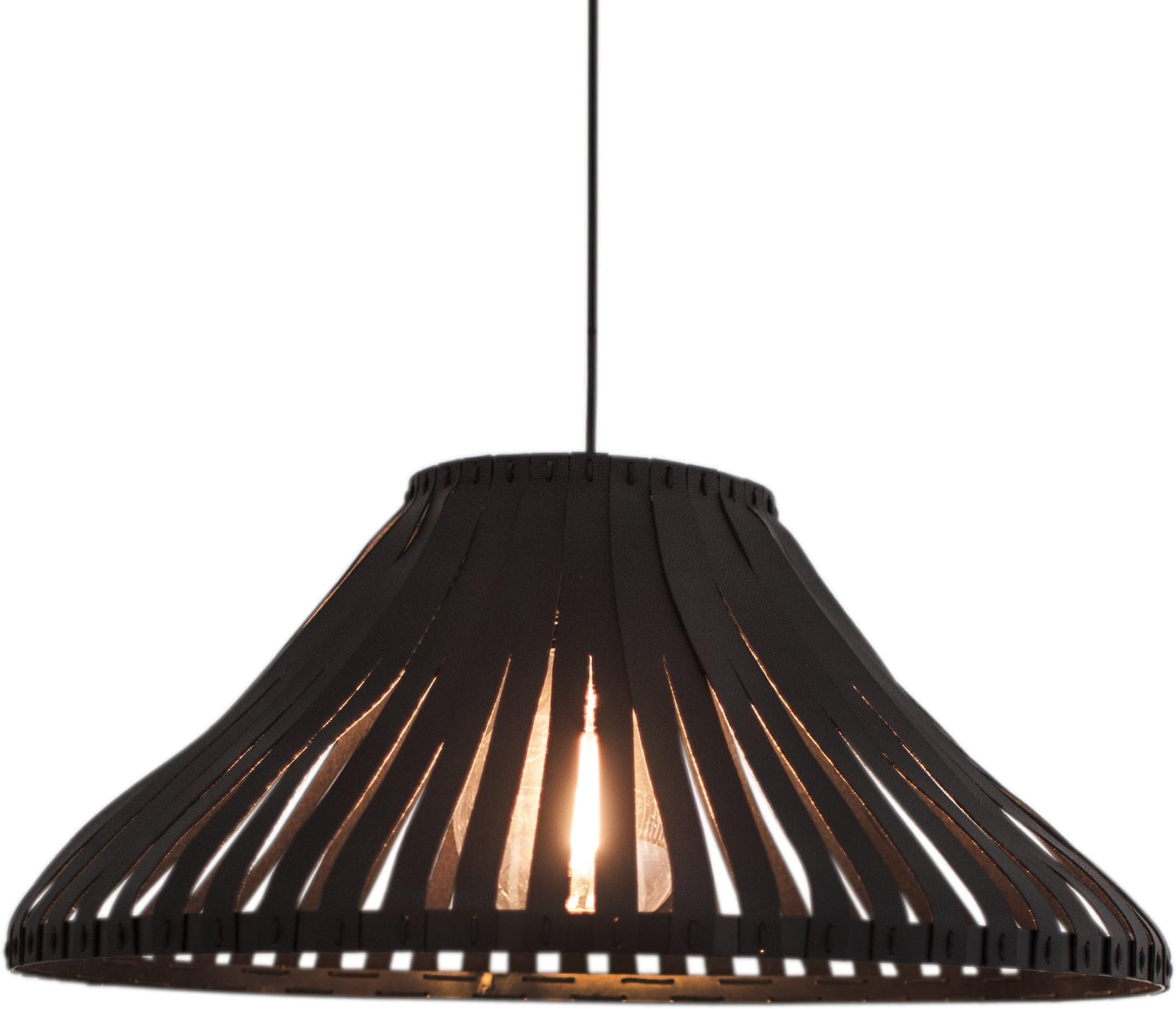 By rydens 4200550-4000/Leatherette Black Brass Ceiling Light