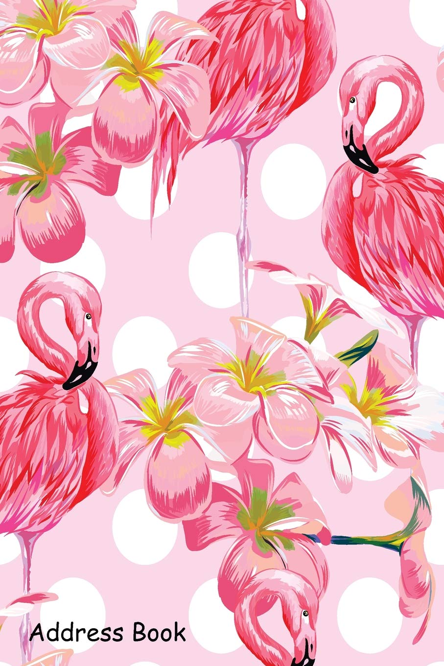 Address Book: For Contacts, Addresses, Phone, Email, Note,Emergency Contacts,Alphabetical Index With Flamingo Watercolor Floral Leaves