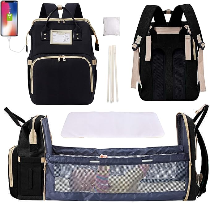 Nappy Changing Backpack with Changing Station Travel Stylish