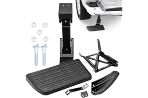 keriolee Rear Bed Step Retractable Bed Step Bumper Step for Toyota Tundra 2014 2015 2016 2017 2018 2019 2020 2021 Truck Bed Step,Folding Rear Bumper Tailgate Step Replace# PT392-34140,75316-01A