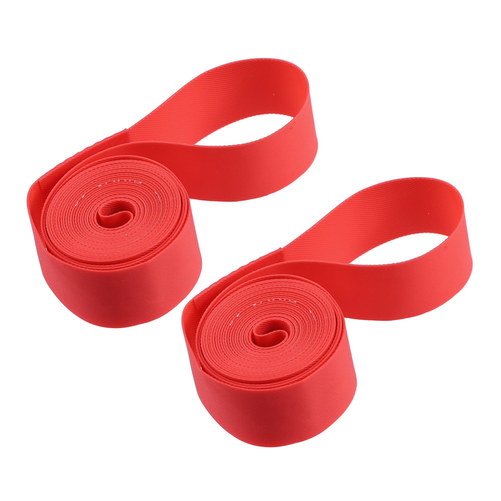 A ABSOPRO 26" Bike Wheel Rim Strip Rim Tape Inner Tube Band PVC Red (Set of 2)