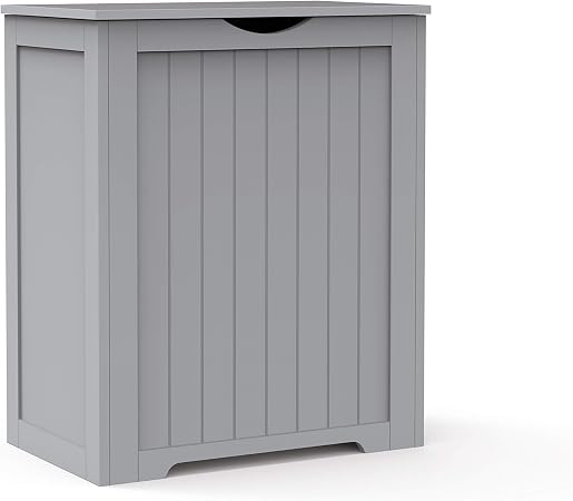 Woodluv Shaker Large Laundry Linen Basket Hamper Bin Bathroom Storage Bin Grey 50 X 30 X 60cm H Amazon Co Uk Kitchen Home