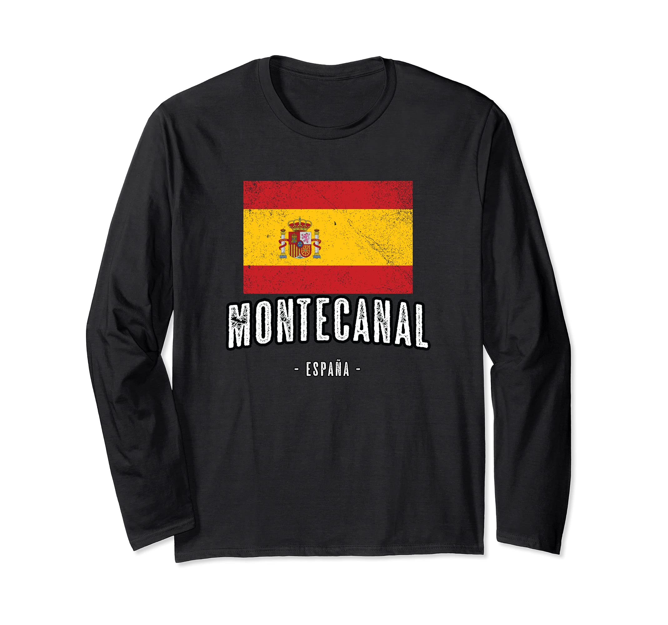 Montecanal Spain | ES Flag, City - Bandera Ropa - Long Sleeve T-Shirt