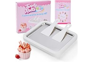 Rolled Ice Cream Maker Kit. The Only Complete Set with Large Freeze Tray, Recipe Book, 2 Food Grade Scrapers, and Kid Friendl
