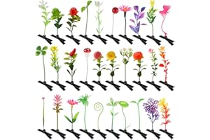 Luinabio 30 Pcs Bean Sprout Hair Clips Rave Mixed Style Plant Hairpins Hair Accessories for Party Irish(Cute)