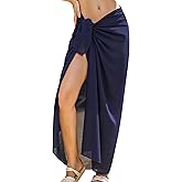 Rossopesca Womens Beach Sarong Chiffon Swimsuit Coverups Sheer Bikini Wraps for Swimwear Bathing Suit Cover Up