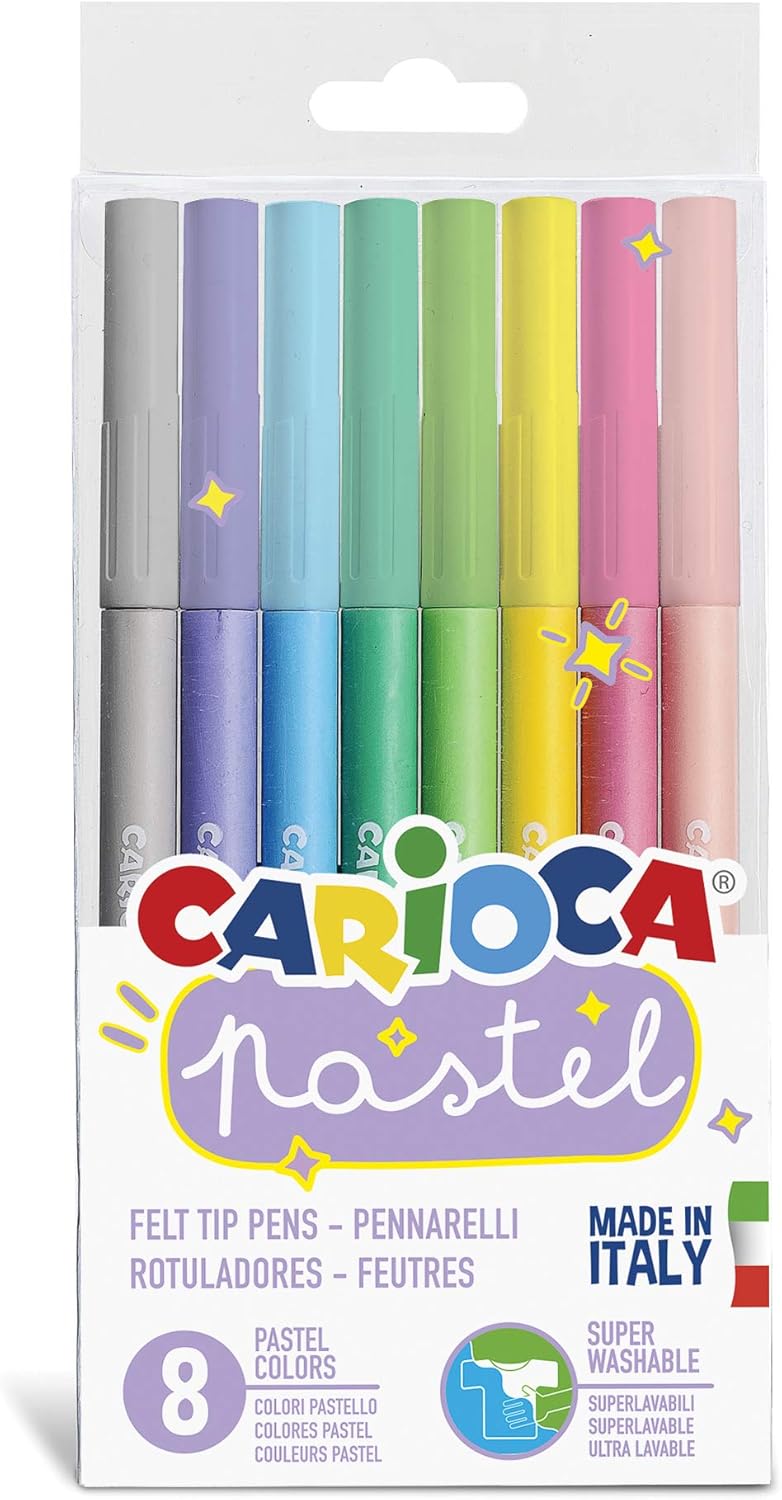 Carioca Pastel Markers 8 Colours Carioca Office Products