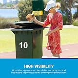 Rubigo 4 x Bin Numbers for Wheelie Bins 0-9 17.5cm Weatherproof Self-Adhesive view 7