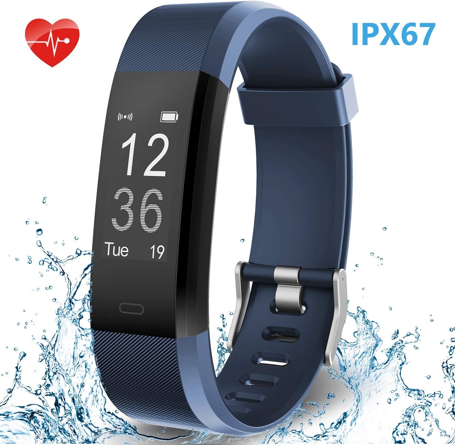 Smart Fitness Band, HolyHigh YG3 Plus Fitness Tracker Watch with Heart Rate Monitor Waterproof Sport Activity Tracker Band Step Counter Sleep Monitor Call SMS Notifications for Men Women Boys Girls