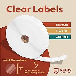 Aegis Adhesives - 1" Clear Circle Labels